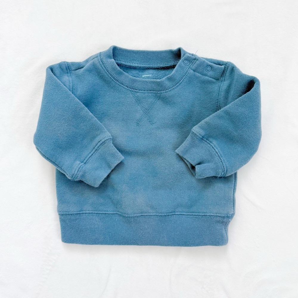 Primary Baby Cozy Sweatshirt in Slate Blue 3-6 months